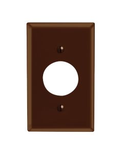 Leviton 1-Gang Smooth Plastic Single Outlet Wall Plate, Brown