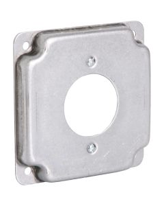 Raco 1.719 In. Dia. Receptacle 4 In. x 4 In. Square Device Cover