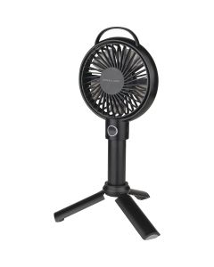 Denali Aire Plastic 4 In. Rechargeable USB Black Handheld Fan