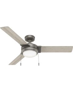 Hunter Mesquite 52 In. Matte Silver Ceiling Fan with LED Light Kit