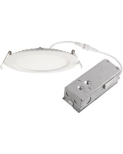 6 In. New Construction IC Rated White CCT Tunable Slim LED Downlight, 1100 Lm.