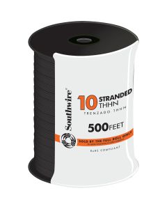 Southwire 500 Ft. 10 AWG Stranded Black THHN Electrical Wire