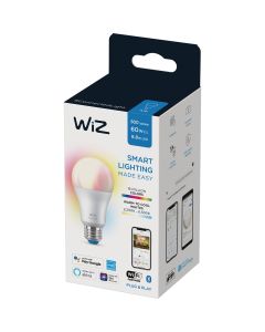 Wiz 60W Equivalent Color Changing A19 Medium Dimmable Smart LED Light Bulb