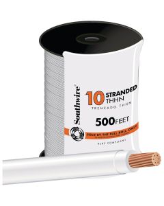 Southwire 500 Ft. 10 AWG Stranded White THHN Electrical Wire