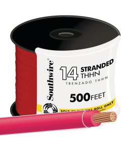 Southwire 500 Ft. 14 AWG Stranded Red THHN Electrical Wire