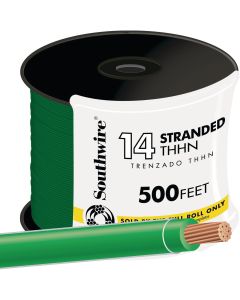 Southwire 500 Ft. 14 AWG Stranded Green THHN Electrical Wire