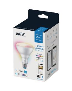 Wiz 65W Equivalent Color Changing BR30 Medium Indoor Dimmable LED Smart Floodlight Light Bulb