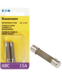 Bussmann 15A ABC Ceramic Tube Electronic Fuse (2-Pack)