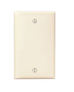 Leviton 1-Gang Standard Nylon Blank Wall Plate, Ivory