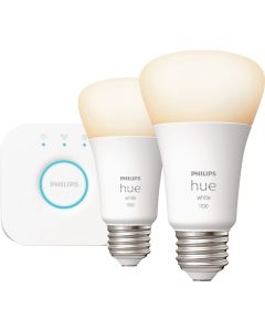 Philips Hue 2-Bulb 75W Equivalent Cool White A19 Medium Dimmable LED Light Bulb Starter Kit