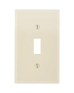 Leviton 1-Gang Thermoplastic Nylon Toggle Switch Wall Plate, Ivory