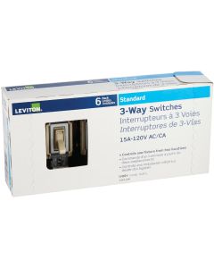 Leviton Toggle Ivory 15A 3-Way Switch (6-Pack)