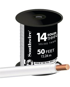 Southwire 50 Ft. 14 AWG Solid White THHN Electrical Wire