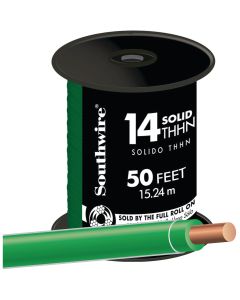 Southwire 50 Ft. 14 AWG Solid Green THHN Electrical Wire