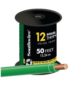 Southwire 50 Ft. 12 AWG Solid Green THHN Electrical Wire