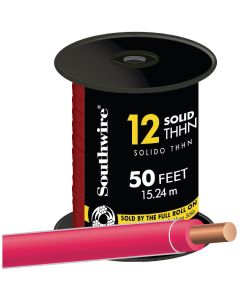 Southwire 50 Ft. 12 AWG Solid Red THHN Electrical Wire