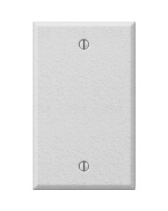 Amerelle 1-Gang Standard Stamped Steel Blank Wall Plate, White Wrinkle