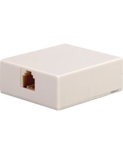 RCA White Surface Mount Telephone Jack