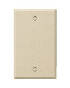 Amerelle 1-Gang Standard Stamped Steel Blank Wall Plate, Ivory Wrinkle