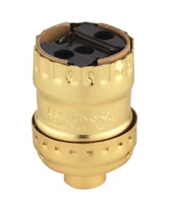 Leviton Keyless Medium Base Brass Lamp Socket