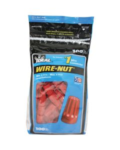 Ideal Wire-Nut Large Red Copper to Copper Wire Connector (100-Pack)