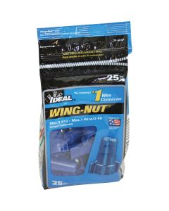 Ideal Wing-Nut Large Blue Copper to Copper Wire Connector (25-Pack)