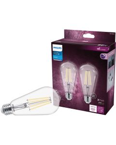 Philips Vintage 75W Equivalent Daylight ST19 Medium LED Decorative Light Bulb (2-Pack)