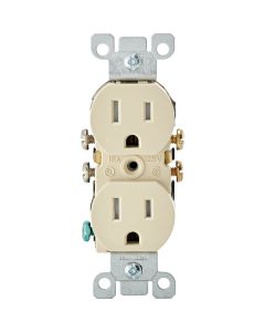 Leviton 15A Ivory Tamper Resistant 5-15R Duplex Outlet (10-Pack)