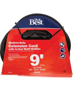 Do it Best 9 Ft. 14/3 In-Line Multi Outlet Extension Cord