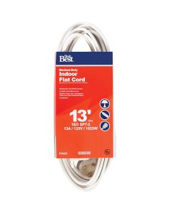 Do it Best 13 Ft. 16/3 Flat Plug White Extension Cord