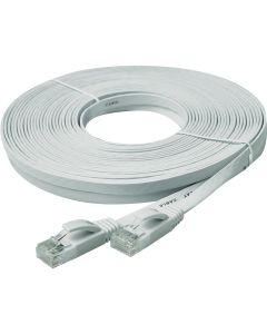 RCA 25 Ft. CAT-6 White Flat Network Cable