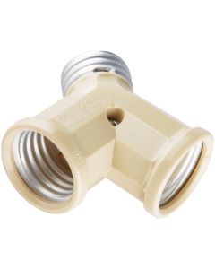 125v Twin Socket Adapter Ivory