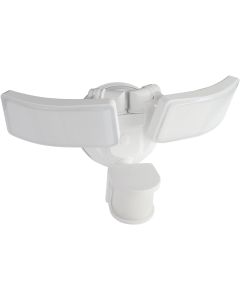 White Motion Sensing Twin Swivel Head LED Floodlight Fixture