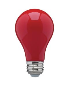 Satco Nuvo 60W Equivalent Red A19 Medium LED Party Light Bulb