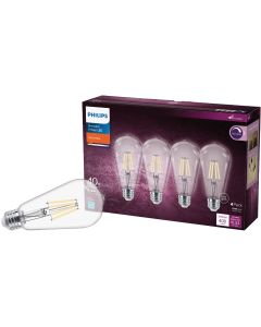 Philips Vintage 40W Equivalent Soft White ST19 Medium LED Decorative Light Bulb (4-Pack)