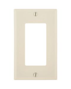 Leviton Decora 1-Gang Smooth Plastic Rocker Decorator Wall Plate, Light Almond