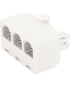 RCA White 3-Line Phone Splitter