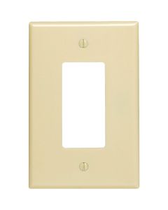 Leviton Decora 1-Gang Plastic Oversized Rocker Decorator Wall Plate, Ivory