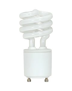 Satco 60W Equivalent Neutral White GU24 Base T2 Spiral CFL Light Bulb