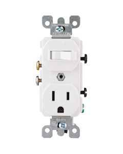 Leviton White 15A Heavy-Duty Switch & Outlet