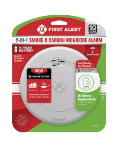 First Alert 2-In-1 10-Year Battery Photoelectric Smoke & Carbon Monoxide Alarm