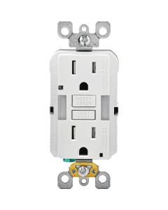 Leviton SmartLockPro Self-Test 15A White Tamper Resistant 5-15R GFCI Outlet