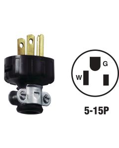 Do it 15A 125V 3-Wire 2-Pole Heavy-Duty Round Cord Plug