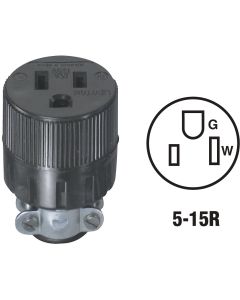 Do it 15A 125V 3-Wire 2-Pole Round Cord Connector