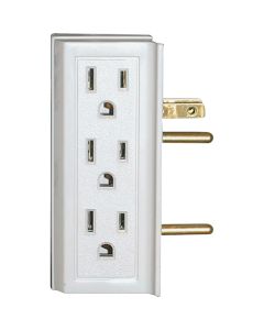 Prime Wire & Cable White 15A 6-Outlet Space Saver Power Tap