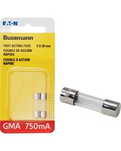 Bussmann 750A GMA Glass Tube Electronic Fuse (2-Pack)