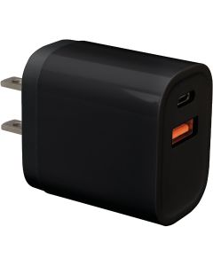 Blue Jet AC Outlet Black Fast Charge 45W Wall USB-C Charger with Power Delivery (PD) & QC