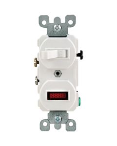 Leviton Heavy-Duty White 15A Switch & Pilot Light