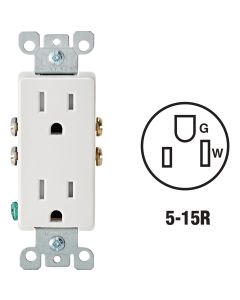 Decora Tr Grnd Outlet Wht