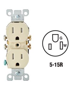 15a-125v Tr Grnd Outlet Ivory